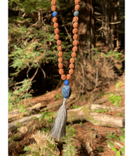 Load image into Gallery viewer, Azurite Guru Bead Practice Mala - PLANET JOY