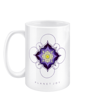 Load image into Gallery viewer, Lavender Honey Mandala 15oz Mug - PLANET JOY