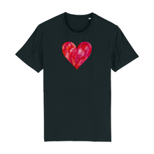Load image into Gallery viewer, Strawberry Kisses Organic Cotton T-Shirt - XS / Black - PLANET JOY