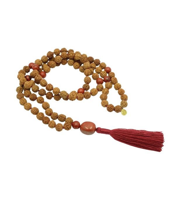 Red Jasper Guru Bead Practice Mala - PLANET JOY