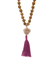 Load image into Gallery viewer, Strawberry Quartz Guru Bead Practice Mala - PLANET JOY