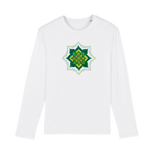 Load image into Gallery viewer, Rebirth Mandala Organic Cotton Unisex Long-Sleeve - S / White - PLANET JOY