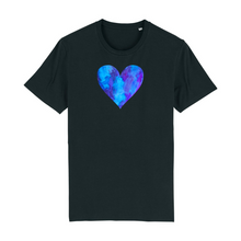 Load image into Gallery viewer, Violets are Blue Organic Cotton T-Shirt - XS / Black - PLANET JOY