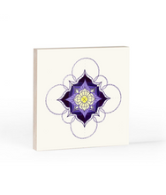 Load image into Gallery viewer, Lavender Honey Mandala Birch Wood Print - 6x6 - PLANET JOY