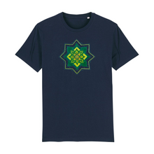 Load image into Gallery viewer, Rebirth Mandala Organic Cotton T-Shirt - XS / Navy - PLANET JOY