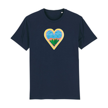Load image into Gallery viewer, Water Blessings Organic Cotton T-Shirt - XS / Navy - PLANET JOY