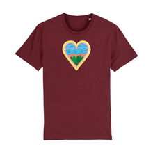 Load image into Gallery viewer, Water Blessings Organic Cotton T-Shirt - XS / Maroon - PLANET JOY