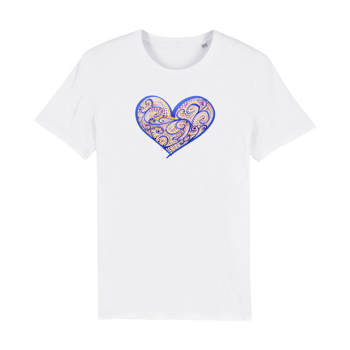 Joyful Heart Organic Cotton T-Shirt - XS / White - PLANET JOY