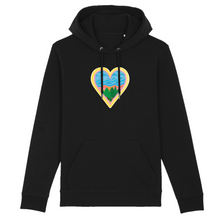 Load image into Gallery viewer, Water Blessings Organic Cotton Hoodie - S / Black - PLANET JOY