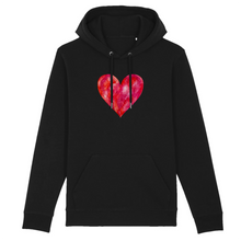 Load image into Gallery viewer, Strawberry Kisses Organic Cotton Hoodie - S / Black - PLANET JOY
