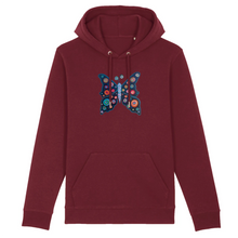 Load image into Gallery viewer, Cosmic Remembrance Organic Cotton Hoodie - S / Maroon - PLANET JOY