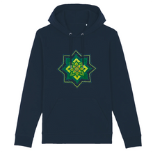 Load image into Gallery viewer, Rebirth Mandala Organic Cotton Hoodie - S / Navy - PLANET JOY