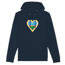 Load image into Gallery viewer, Water Blessings Organic Cotton Hoodie - S / Navy - PLANET JOY