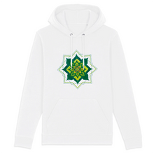 Load image into Gallery viewer, Rebirth Mandala Organic Cotton Hoodie - S / White - PLANET JOY