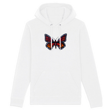 Load image into Gallery viewer, Fire Monarch Organic Cotton Hoodie - S / White - PLANET JOY