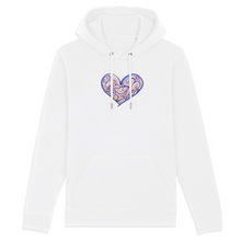 Load image into Gallery viewer, Joyful Heart Organic Cotton Hoodie - S / White - PLANET JOY