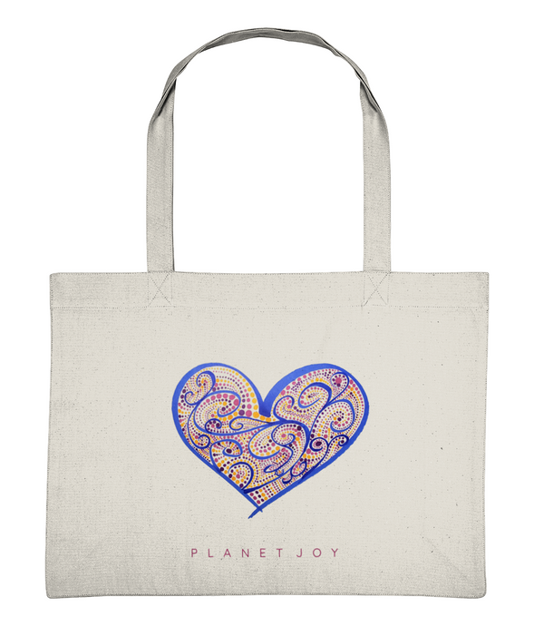 Joyful Heart Shopping Bag - Natural - PLANET JOY