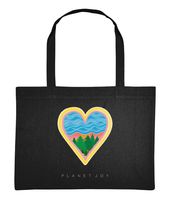 Water Blessings Shopping Bag - Black - PLANET JOY