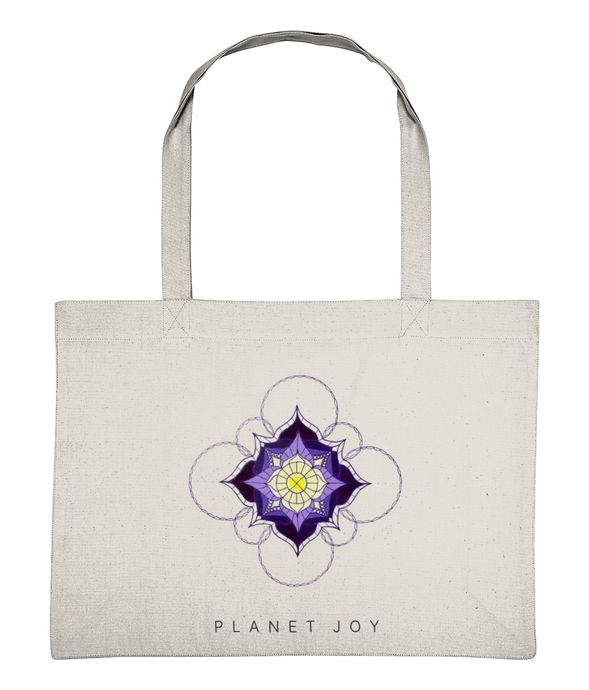 Lavender Honey Mandala Shopping Bag - Natural - PLANET JOY
