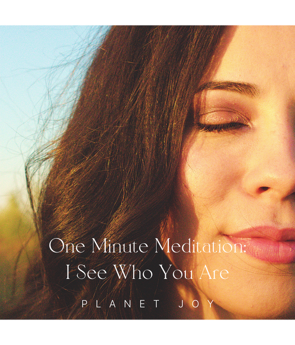 One Minute Meditation: I See Who You Are - PLANET JOY
