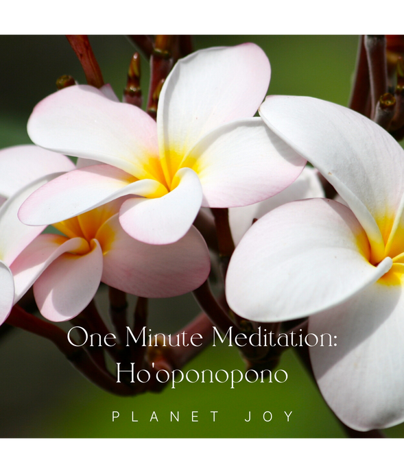One Minute Meditation: Ho'oponopono - PLANET JOY