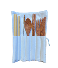 Load image into Gallery viewer, Reusable Coconut Wood Cutlery Kit - PLANET JOY