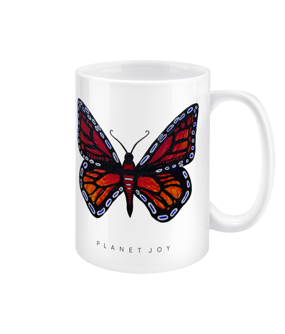Fire Monarch 15oz Mug - Ceramic / White - PLANET JOY