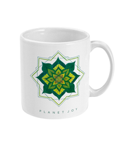 Load image into Gallery viewer, Rebirth Mandala 11oz Mug - Ceramic / White - PLANET JOY