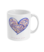 Load image into Gallery viewer, Joyful Heart 11oz Mug - Ceramic / White - PLANET JOY