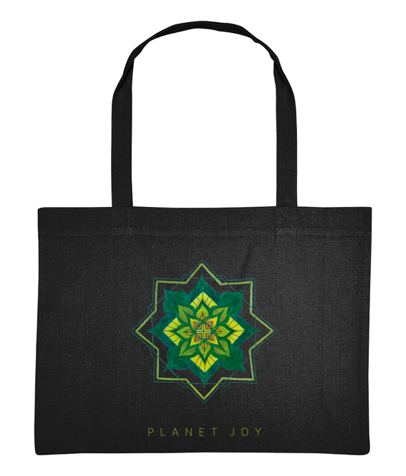 Rebirth Mandala Shopping Bag - Black - PLANET JOY
