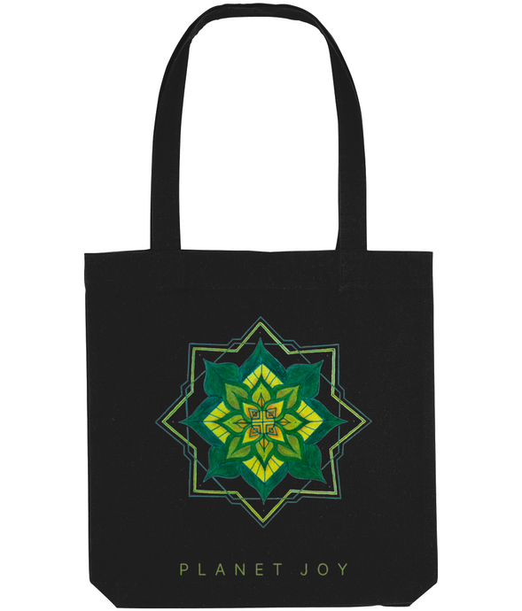 Rebirth Mandala Tote Bag - Black - PLANET JOY