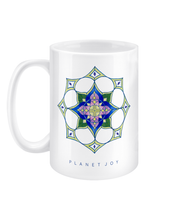 Load image into Gallery viewer, Star Flower Mandala 15oz Mug - PLANET JOY
