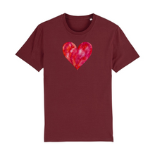 Load image into Gallery viewer, Strawberry Kisses Organic Cotton T-Shirt - XS / Maroon - PLANET JOY
