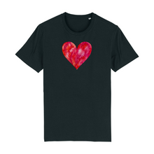 Load image into Gallery viewer, Strawberry Kisses Organic Cotton T-Shirt - XS / Black - PLANET JOY
