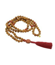 Load image into Gallery viewer, Red Jasper Guru Bead Practice Mala - PLANET JOY
