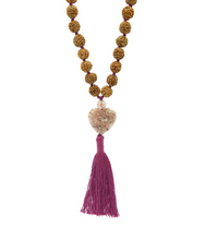 Load image into Gallery viewer, Strawberry Quartz Guru Bead Practice Mala - PLANET JOY
