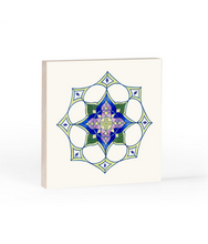 Load image into Gallery viewer, Star Flower Mandala Birch Wood Print - 6x6 - PLANET JOY
