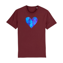 Load image into Gallery viewer, Violets are Blue Organic Cotton T-Shirt - XS / Maroon - PLANET JOY
