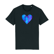 Load image into Gallery viewer, Violets are Blue Organic Cotton T-Shirt - XS / Black - PLANET JOY
