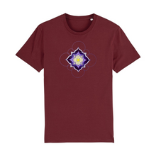 Load image into Gallery viewer, Lavender Honey Mandala Organic Cotton T-Shirt - XS / Maroon - PLANET JOY
