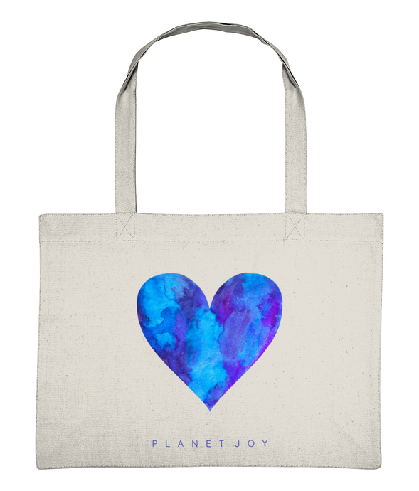 Violets are Blue Shopping Bag - Natural - PLANET JOY