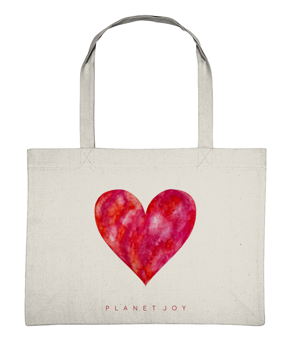 Strawberry Kisses Shopping Bag - Natural - PLANET JOY