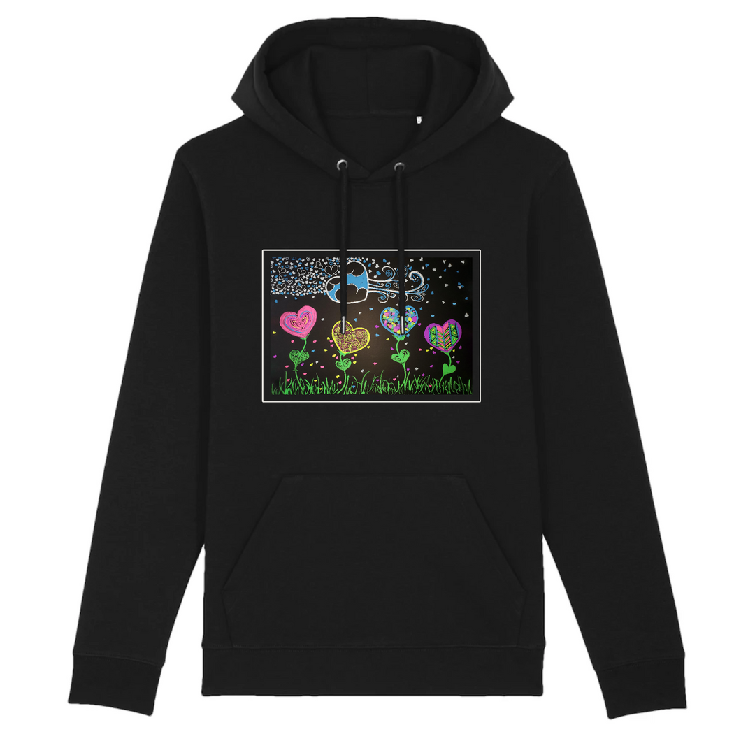 Seeds of Change Organic Cotton Hoodie - S / Black - PLANET JOY