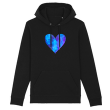 Load image into Gallery viewer, Violets are Blue Organic Cotton Hoodie - S / Black - PLANET JOY
