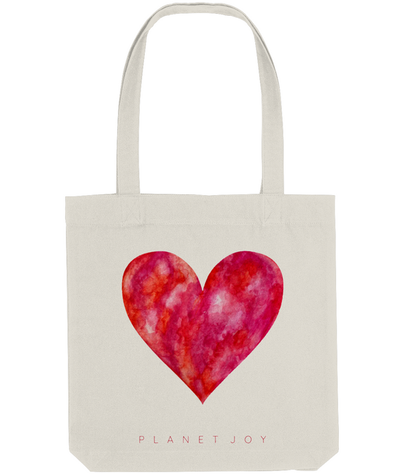 Strawberry Kisses Tote Bag - Natural - PLANET JOY