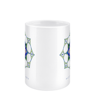 Load image into Gallery viewer, Star Flower Mandala 15oz Mug - PLANET JOY
