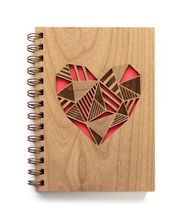 Load image into Gallery viewer, Patchwork Heart Wood Journal - PLANET JOY
