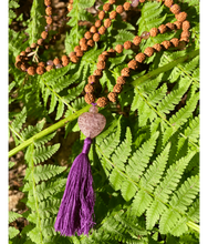 Load image into Gallery viewer, Strawberry Quartz Guru Bead Practice Mala - PLANET JOY
