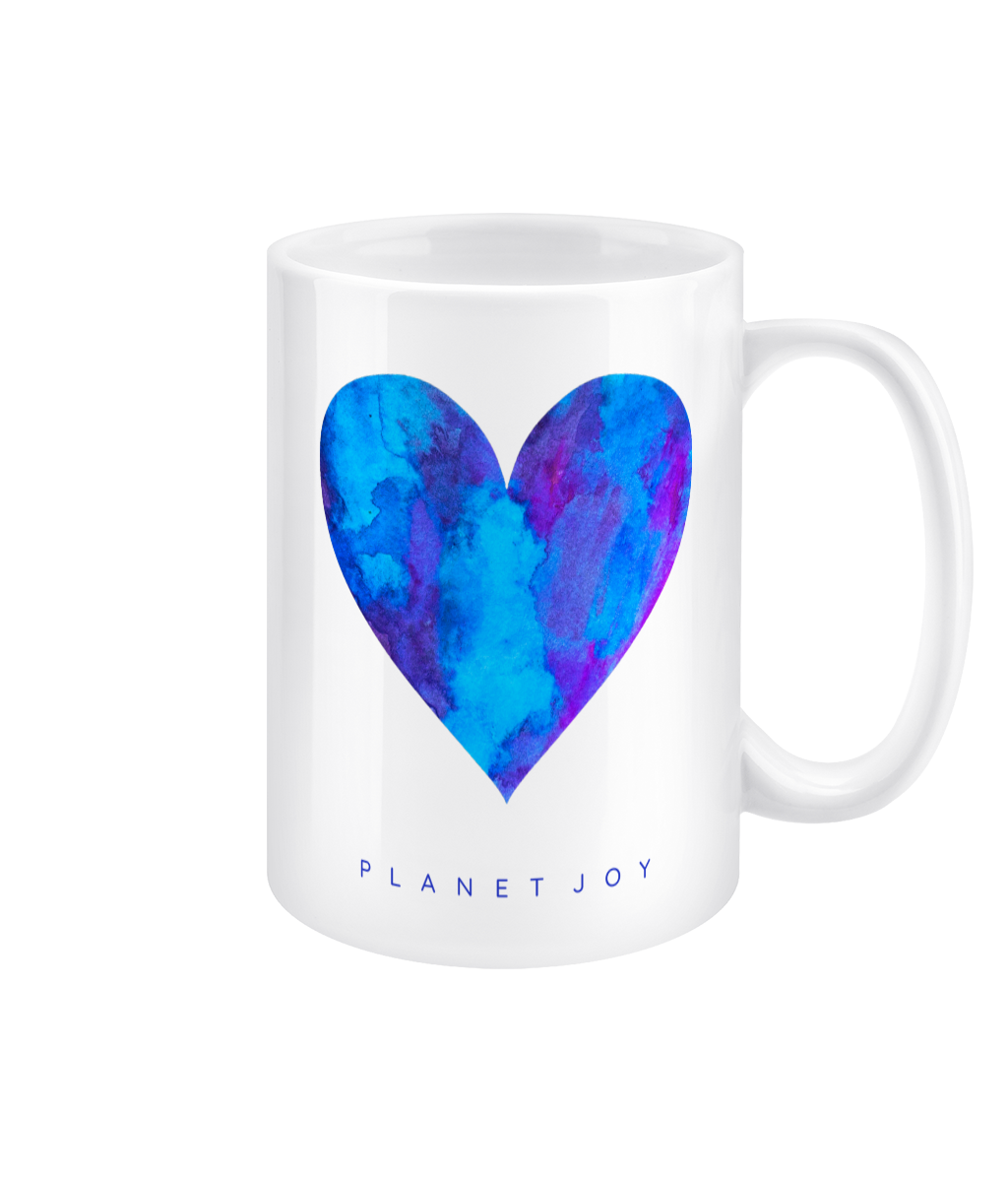 Violets are Blue 15oz Mug - Ceramic / White - PLANET JOY