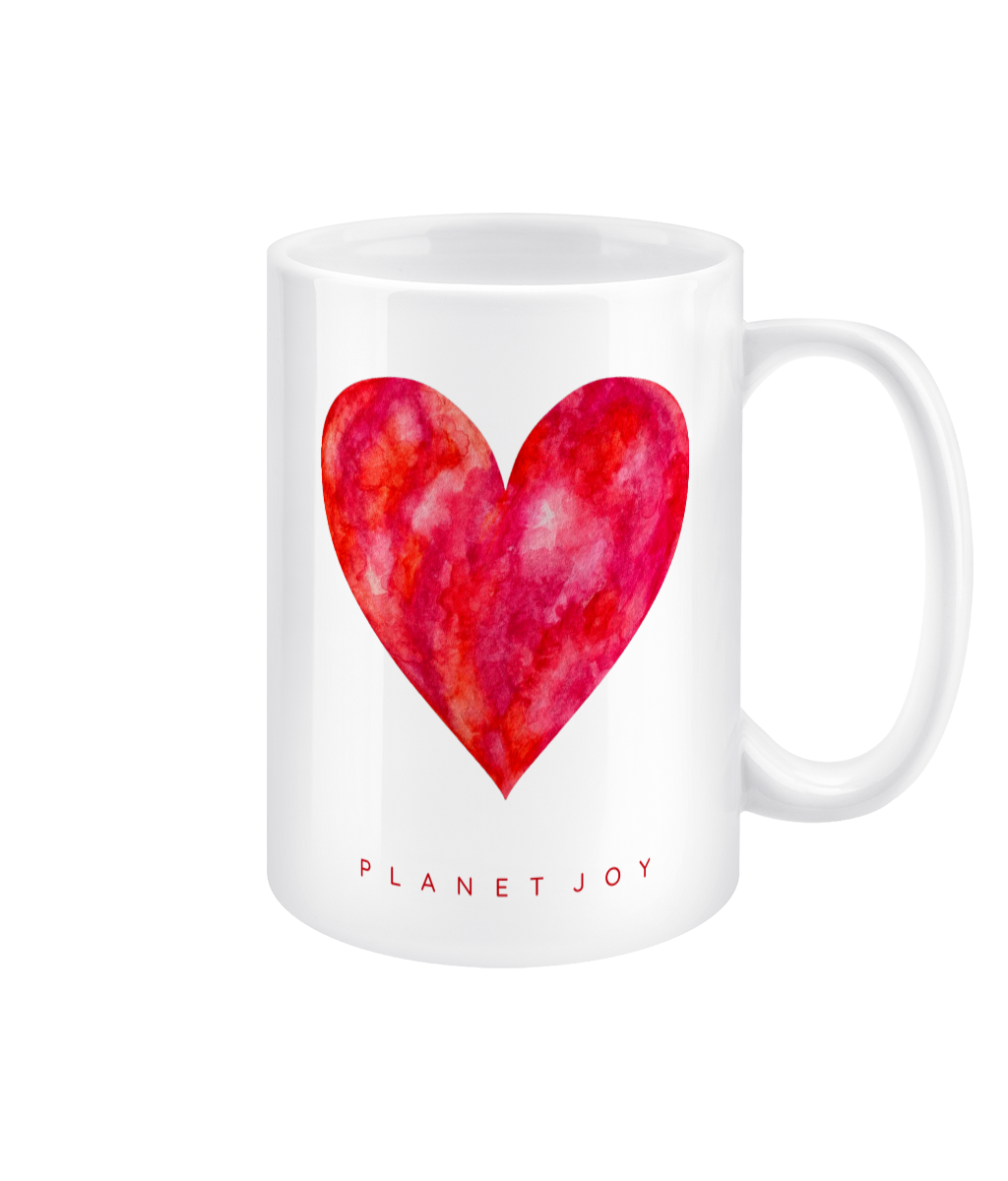 Strawberry Kisses 15oz Mug - Ceramic / White - PLANET JOY